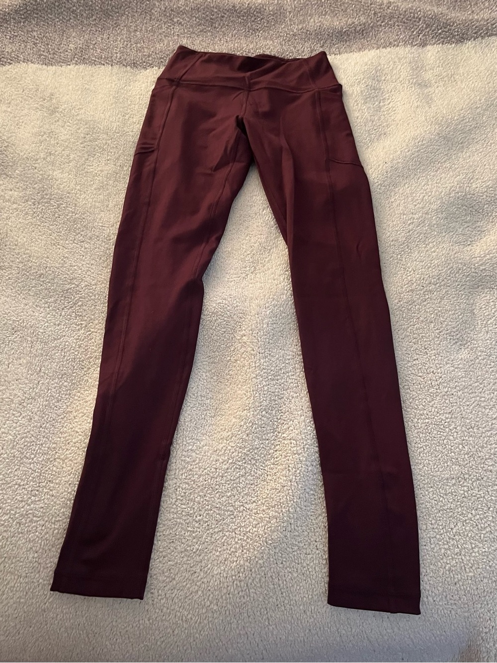 Victoria's Secret Burgundy High-Waist Pocket Leggings Size 2